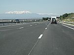 auf der Autobahn in Richtung Grenze