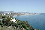 Blick auf Salobreña und die Hotels am Strand