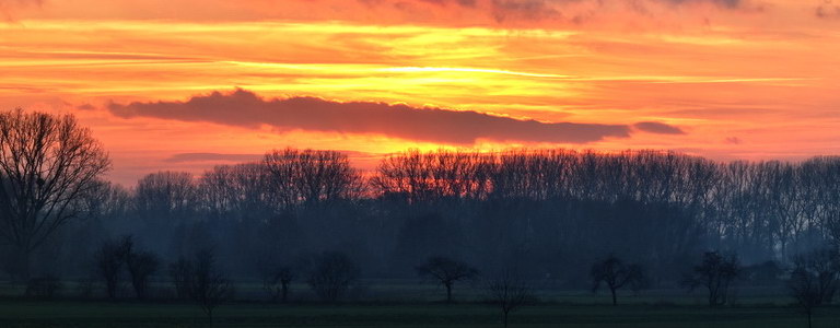 Abendrot am Silvesterabend 2015